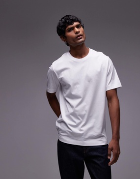 ARKET jersey t-shirt in white