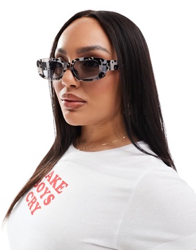 AIRE Ceres rectangle sunglasses in charcoal tort