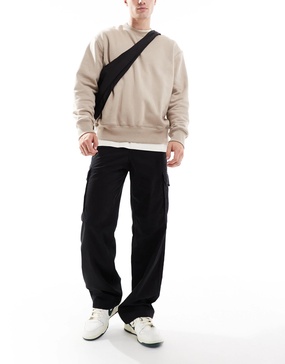 ADPT loose fit cargo pants in black