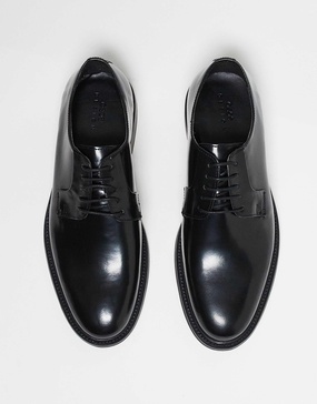 ASOS DESIGN lace up derby shoes in black