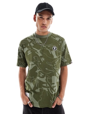 Aape By A Bathing Ape short sleeve T-shirt in green camo