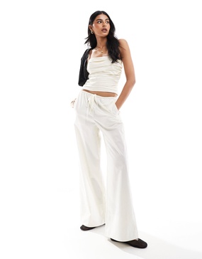 Mango tie waist pants in white - part of a set