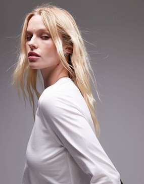 ARKET long sleeve T-shirt in white
