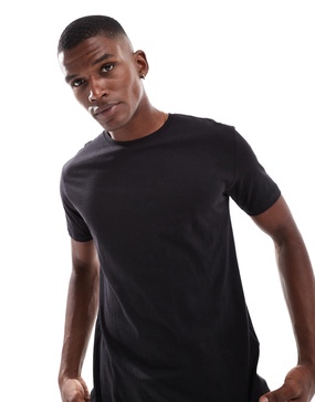 Brave Soul midweight short sleeve t-shirt in black