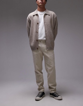 Mango corduroy pants in ecru