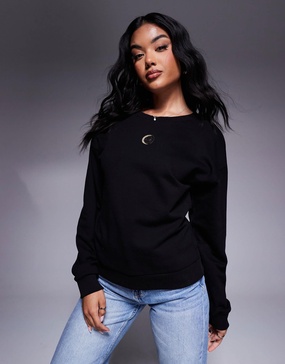 Armani Exchange lunar capsule logo sweatshirt in black
