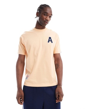 AAPE by A Bathing Ape backprint logo T-shirt in apricot