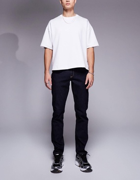 River Island slim fit jeans in indigo wash