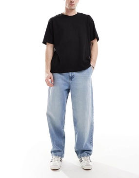 Bershka skater jeans in light blue