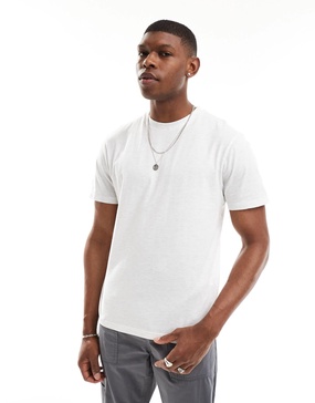 ASOS DESIGN essential crew neck t-shirt in heathered oatmeal