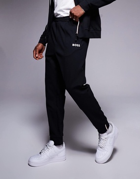 BOSS Green Hadiko cuffed sweatpants regular fit in black - part of a set
