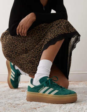 adidas Originals Gazelle Bold sneakers in collegiate green