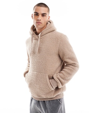 Brave Soul borg hoodie in stone