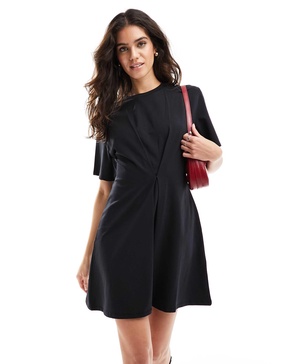 French Connection Rallie cotton T-shirt mini dress in black