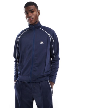 Bershka piped track jacket in blue - part of a set