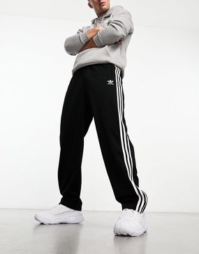 adidas Originals Adicolor firebird track pants in black & white