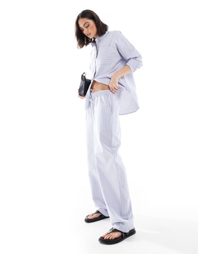 Brave Soul blue and white striped pants - part of a set