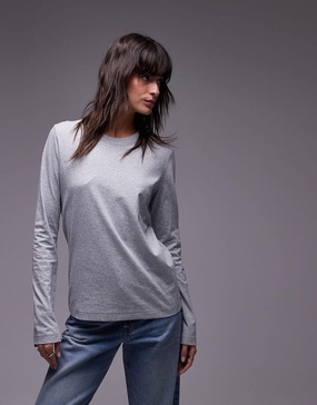 ARKET long sleeve t-shirt in heather gray