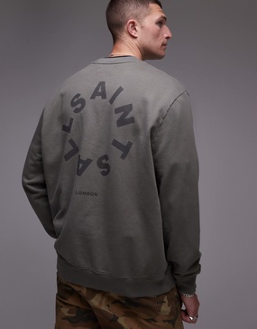 AllSaints Tierra sweatshirt in green