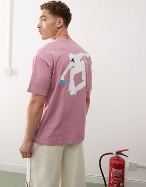 Aape By A Bathing Ape skater print t-shirt in pink