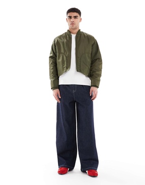 ASOS DESIGN super baggy jeans in mid wash blue
