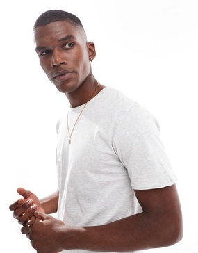 Brave Soul short sleeve t-shirt with raw hem in ecru