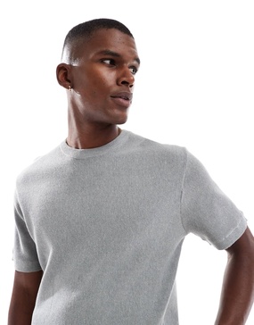 Brave Soul oversized T-shirt in gray heather