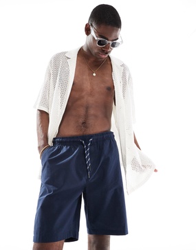 Brave Soul pull-on shorts in navy