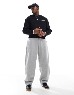 Bershka balloon fit sweatpants in gray