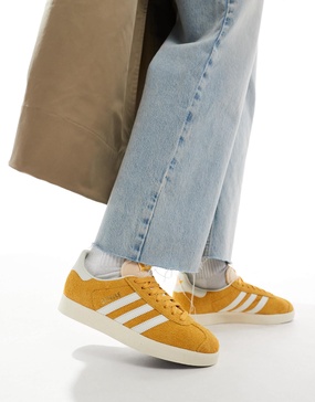 adidas Originals Gazelle sneakers in yellow and white