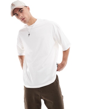 Bershka boxy oversized fit T-shirt in white