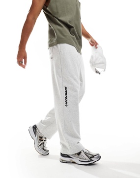 Aape By A Bathing Ape logo tapered sweatpants in heather gray
