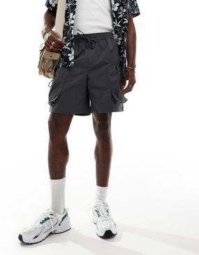 ADPT technical cargo short in dark gray