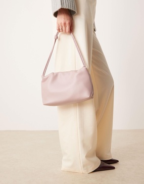 ASOS DESIGN cloud knot handle shoulder bag in dusty pink