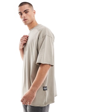 Bershka boxy oversized fit T-shirt in brown