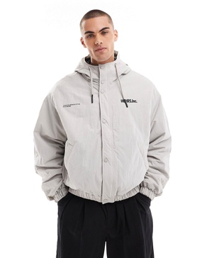 Bershka windbreaker in gray