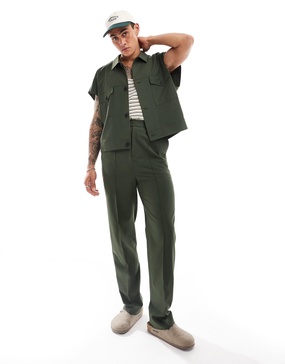 ASOS DESIGN smart high rise straight pants - part of a set