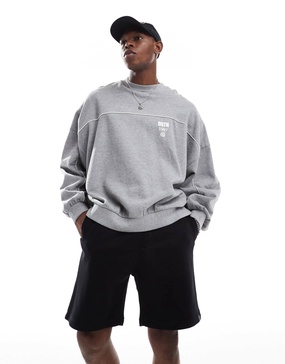 Bershka jersey shorts in black