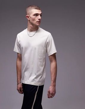 ARKET heavy weight jersey t-shirt in off white