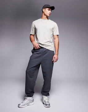 ASOS DESIGN premium heavyweight oversized sweatpants 400gsm in washed black