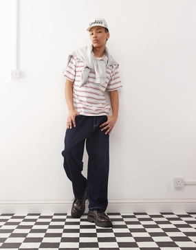 Dickies Lewistown striped t-shirt in red and white