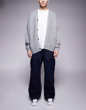 ASOS DESIGN super baggy fatigue jeans in indigo
