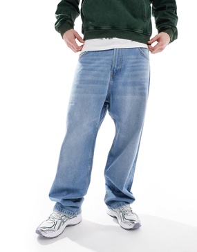 Bershka baggy fit jean in light blue