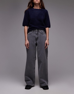 ARKET Cloud low rise baggy wide leg jeans in washed gray