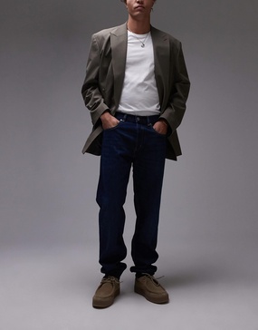 ARKET Park regular straight fit jeans in deep blue wash