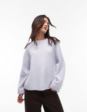 ARKET super soft alpaca wool blend relaxed sweater in light blue