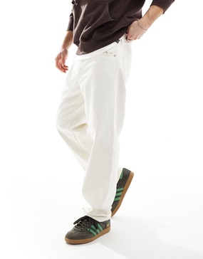 Bershka 90s straight jeans in ecru