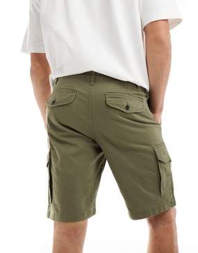 Adpt wide fit cargo short in khaki