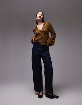 ARKET Amber barrel leg jeans in rinse wash blue