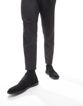 ASOS DESIGN desert boots in black suede